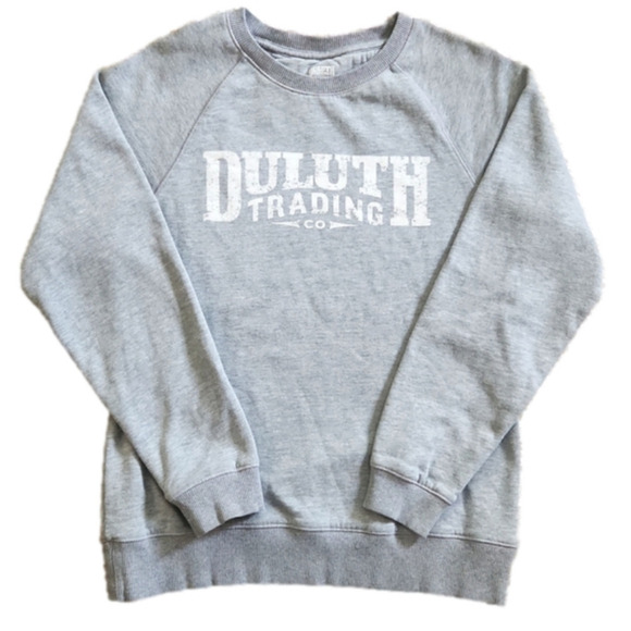 DULUTH Trading Co Gray Crewneck Sweatshirt - Picture 1 of 4